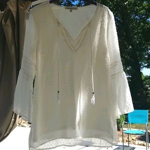 DOTTED BELL SLEEVE BOHO TOP